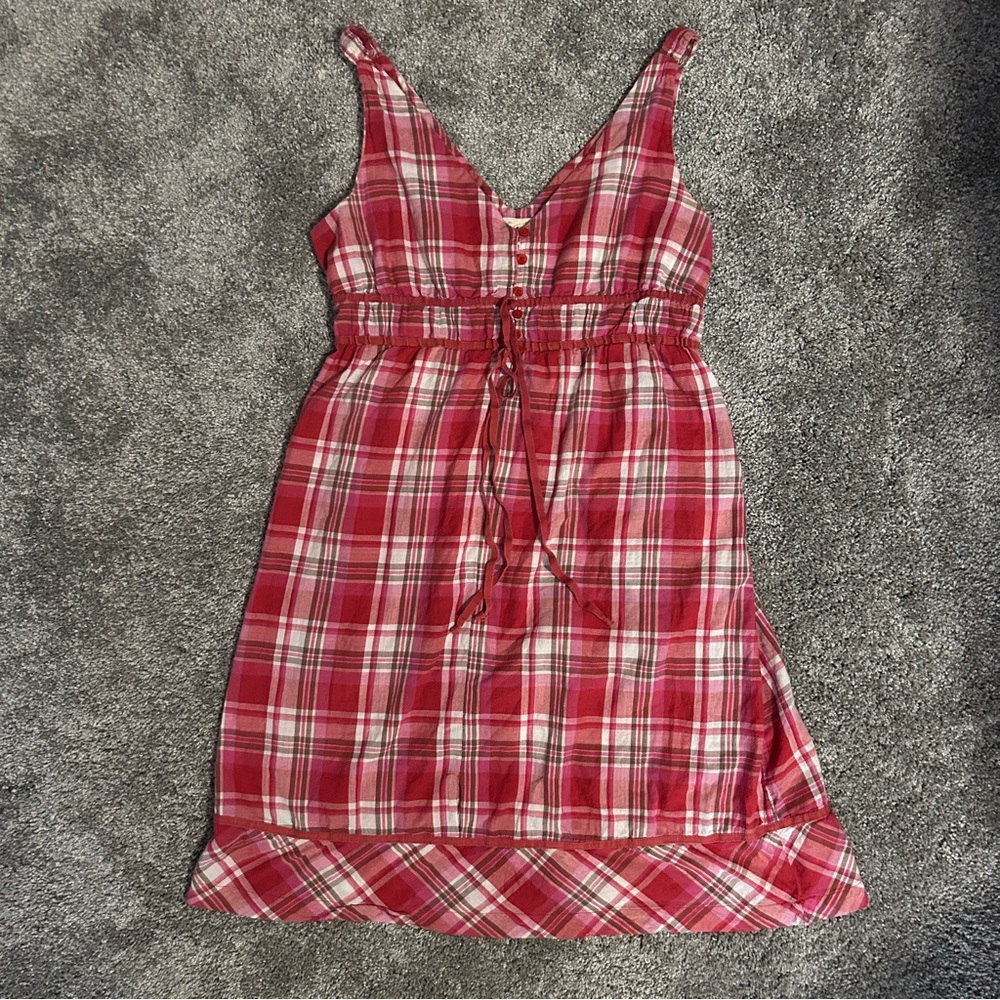 plaid mini dress